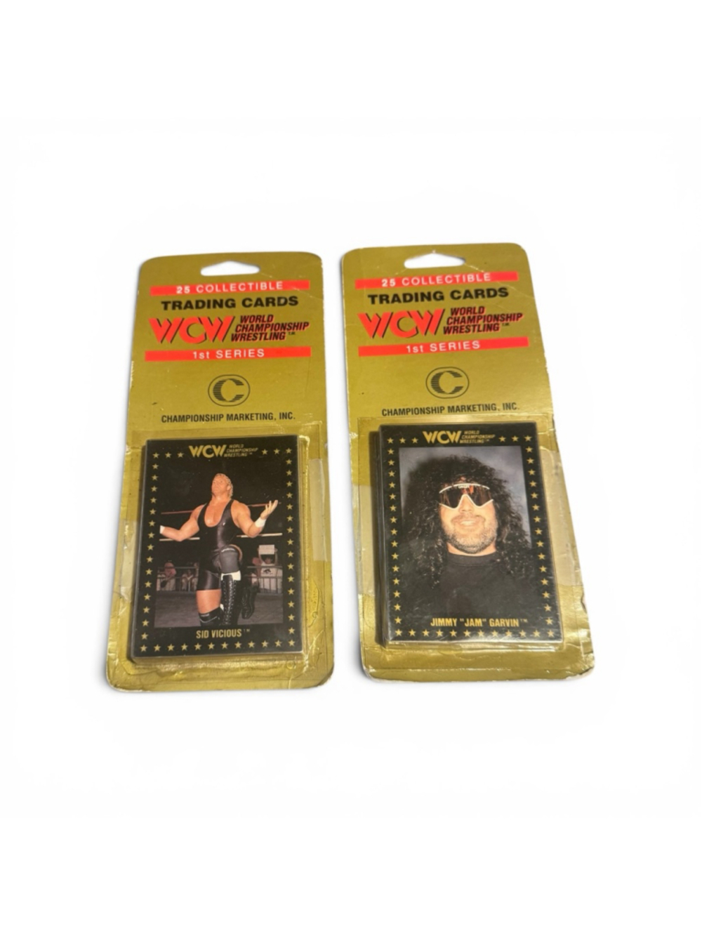 Vintage 1991 WCW Trading Cards 1st Series 2 Packs Bundle